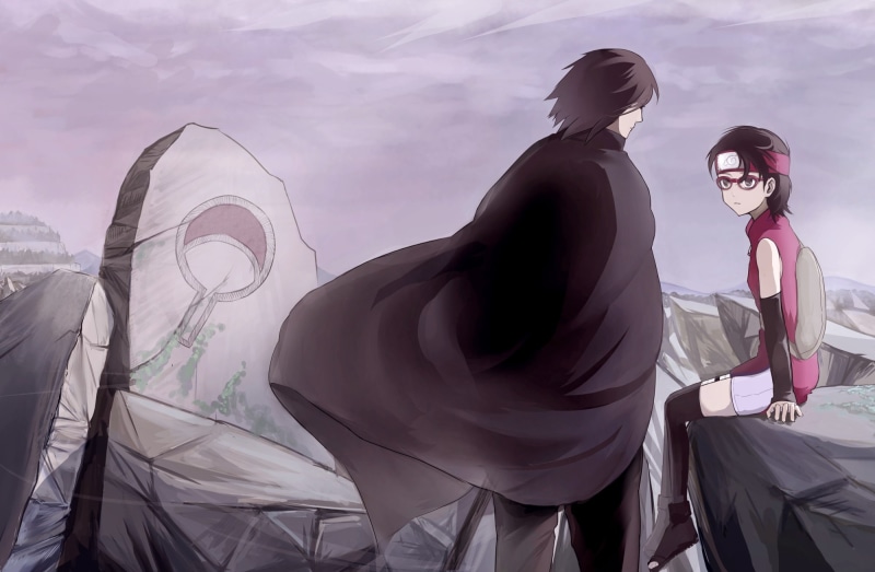 men, 1080P, real people, nature, standing, females, bonding, two people, people, naruto, outdoors, three quarter length, cloud - sky, uchiha sasuke, togetherness