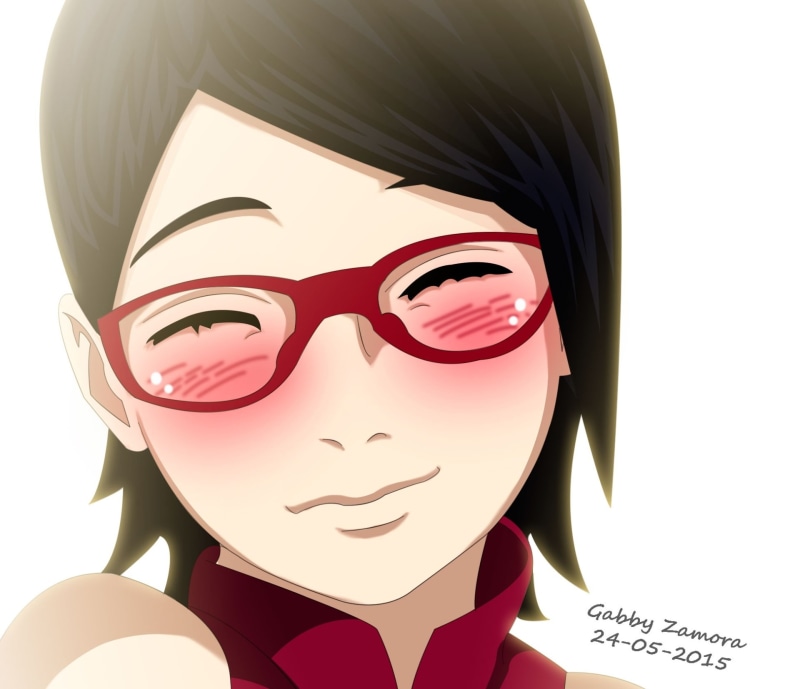 Anime, Blush, Sarada Uchiha, 1080P, Boruto