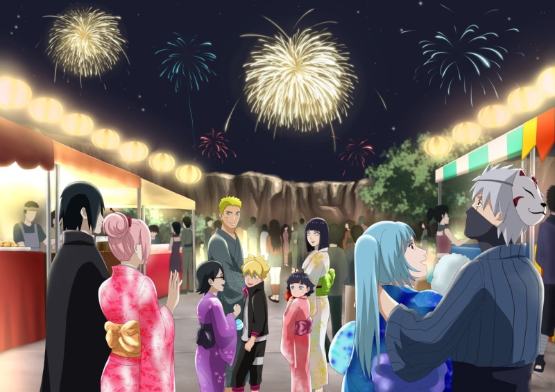Anime, Sarada Uchiha, Boruto, 1080P, Kakashi Hatake, Hinata Hyūga, Sakura Haruno, Sasuke Uchiha, Boruto Uzumaki, Himawari Uzumaki, festival, konoha, Naruto Uzumaki