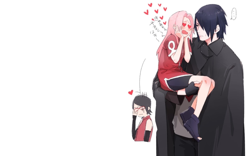 Anime, Boruto, Sarada Uchiha, Sasuke Uchiha, 1080P, Sakura Haruno
