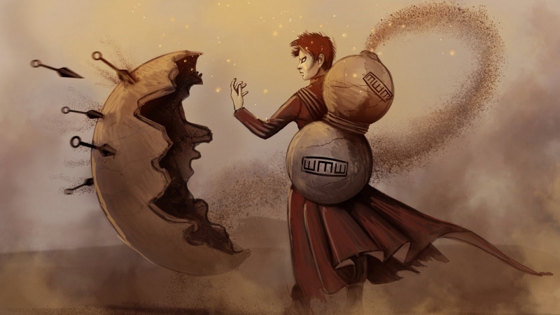 sport, representation, surreal, smoke - physical structure, 1080P, human representation, wall - building feature, motion, nature, gaara naruto shippuuden kunai anime