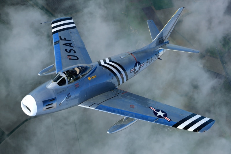 Jet Fighters, Aircraft, North American F-86 Sabre, Jet Fighter, Warplane, 1080P