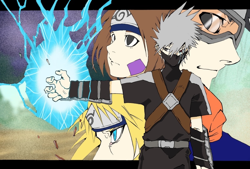 Obito Uchiha, Minato Namikaze, 2K, Kakashi Hatake, Naruto, Rin Nohara