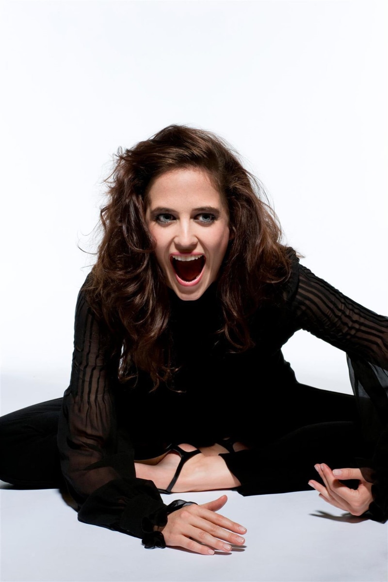 indoors, screaming, black clothing, Eva Green, aggression, long hair, negative emotion, shouting, top, anger, long, emotion, young adult, human hair, studio shot
