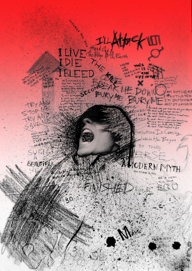 women, child, studio shot, one person, paper, text, data, music, hairstyle, headshot, connection, adult, indoors, Thirty Seconds To Mars, young adult, Jared Leto