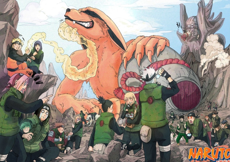 Ino Yamanaka, Neji Hyūga, Gaï Maito, Sai (Naruto), Naruto, Hinata Hyūga, Rock Lee, Sakura Haruno, Chōji Akimichi, Kiba Inuzuka, Shikamaru Nara, Jūbi (Naruto)