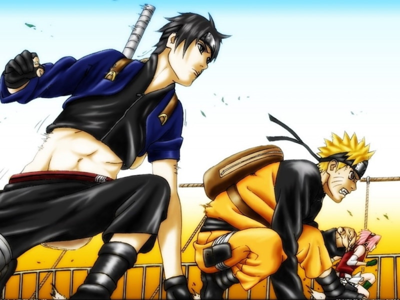 anime, naruto, 480P, art, Naruto and Sakura, hd, Sai, sakura