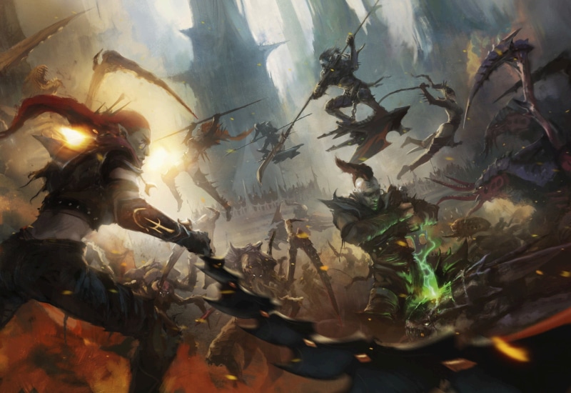drukhari, 1080P, dark eldar, Warhammer 40 000, battle, tyranids