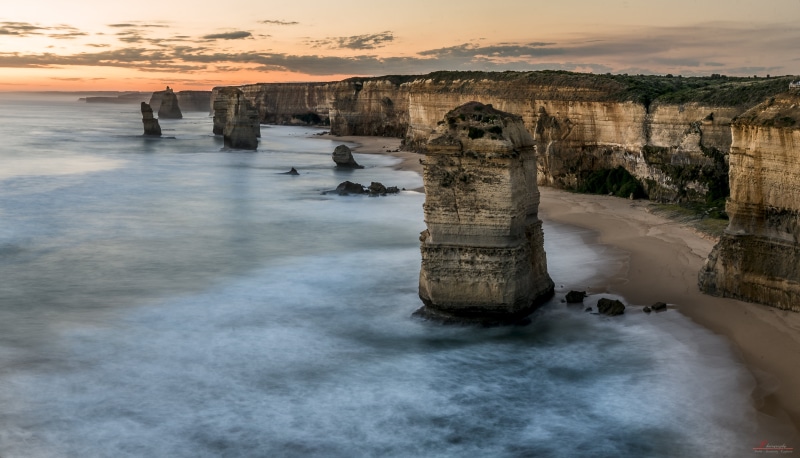 sunset, creative  commons, desktop, nature, tamron, The Twelve Apostles, sunrise, screensaver, great Ocean Road, tripod, victoria - Australia, coastline