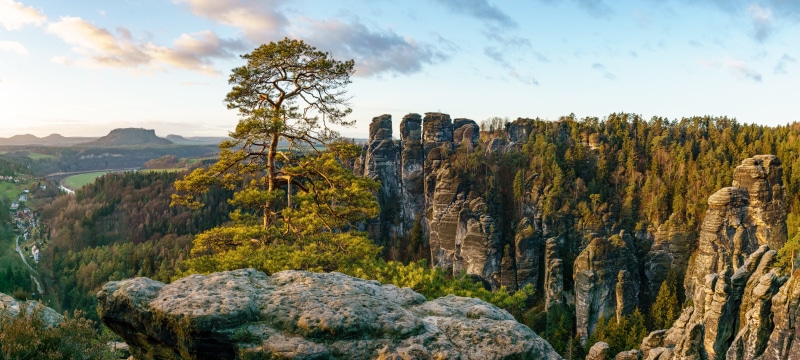 Sony  a6000, forest, Sunrise, Sächsische-Schweiz, Schlucht, Natur, Mountain, Pano, Deutschland, sky, Nature, Sachsen, Felsen, Rocks, Landscape, Elbsandsteingebirge