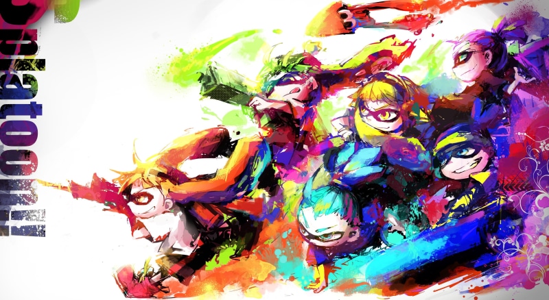 Splatoon, still life, close-up, Nintendo, art and craft, Wii U, no people, variation, day, festival, multi colored, 2K, human representation, carnival - celebration event