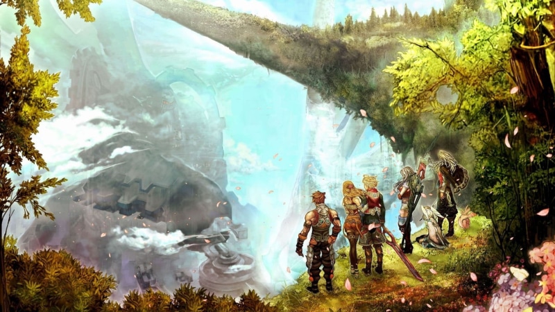 Xenoblade Chronicles, crowd, real people, animals in captivity, cliff, Xenoblade, animal wildlife, leisure activity, outdoors, women, group of people, tree