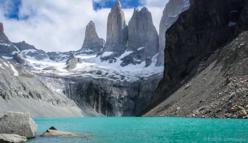 chile, green body, colors, lake, white, Torres del Paine, patagonia, body, sunny, mountain, chilena, body of water, colorful, blue and white, sky, winter