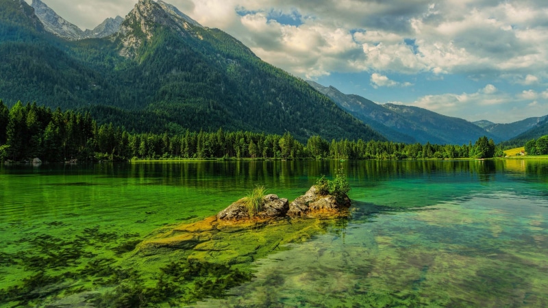 mountain lake, ramsau bei berchtesgaden, 4K, hintersee, lake, national park, ramsau, berchtesgaden national park, berchtesgaden, germany, europe, alps