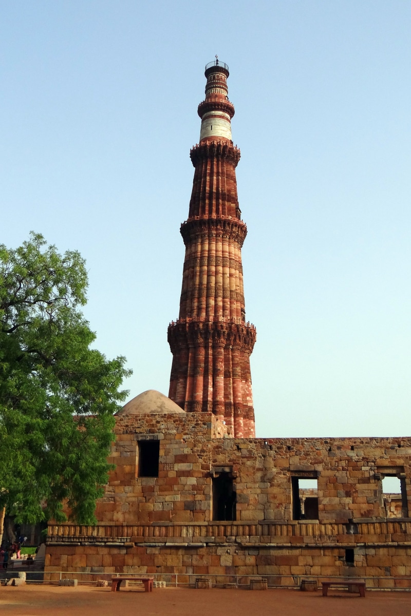 delhi, unesco world heritage site, sky, clear sky, the past, qutab, architecture, islamic monument, religion, history, tall - high, qutb minar, built structure