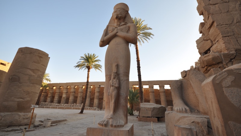 temple, travel destinations, tourist attraction, 4K, egypt, plant, ancient civilization, tourism, human representation, no people, statue, unesco world heritage site