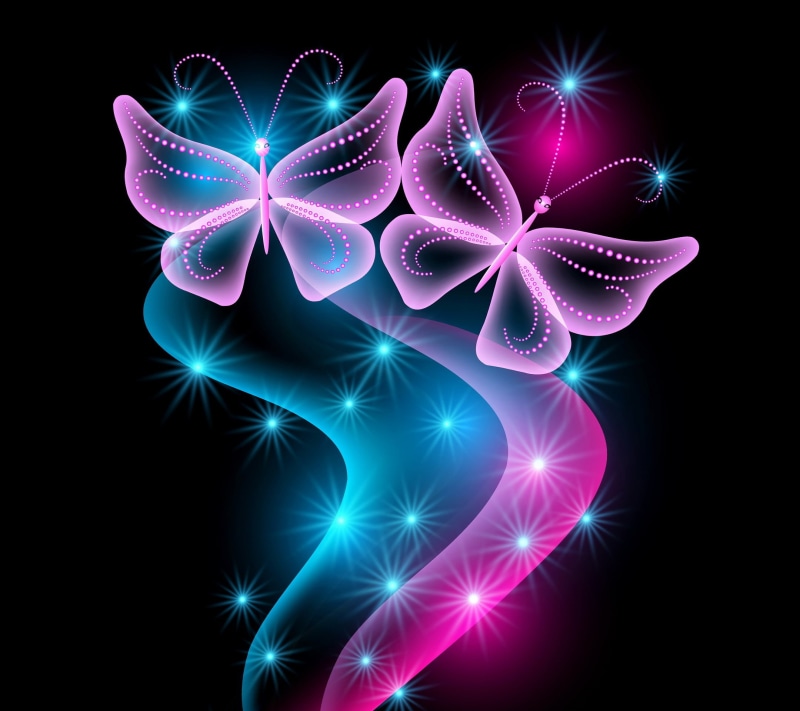 neon, star Shape, vibrant Color, green, star - Space, decoration, technology, bright, backdrop, science, nightlife, celebration, pink, light - Natural Phenomenon