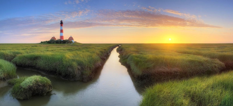 plant, landscape, sky, building, cloud - sky, environment, tower, white, sun, no people, blue, lighthouse, nature, scenics - nature, travel destinations