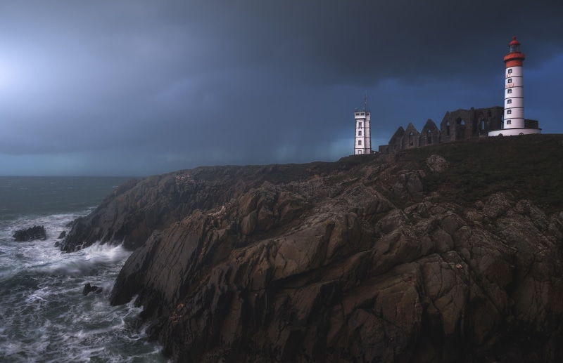 1080P, built structure, scenics - nature, towers, landscape, tower, sky, outdoors, rock, poster, land, sea, rocks, architecture, beauty in nature, water