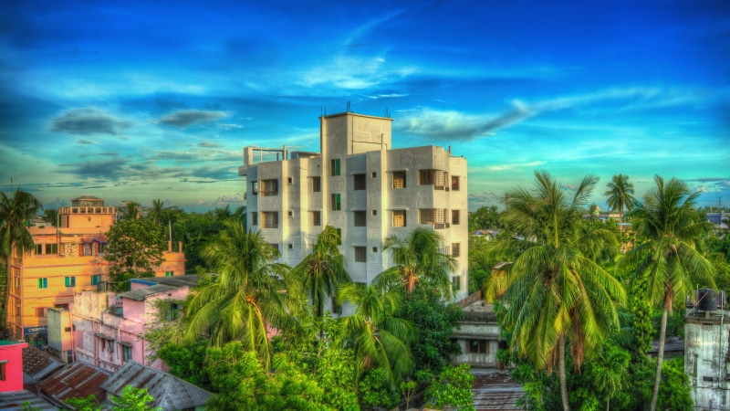 Color, plant, building exterior, green, cloud - sky, tower, urban, office, dynamic, colour, outdoors, built structure, outdoor, Hdr, building, sunny, bright