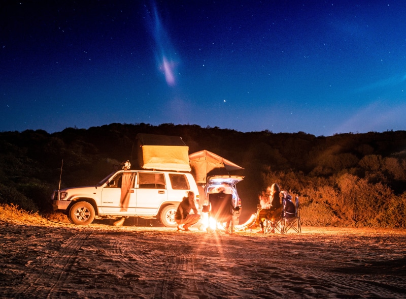 nature, glowing, 4x4, jeep, car, camping, mode of transportation, space, road, white, dusk, men, night sky, motor vehicle, real people, illuminated, sky