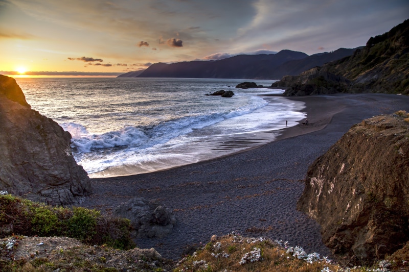black sand, backpack, outdoors, lands, sand, Bureau of Land Management, road trip, Top, beach  mountains, coastline, wave, stargaze, black, nature, California