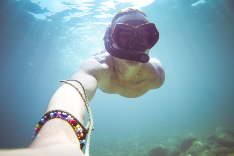 human hand, hand, women, blue, summer, man, one Person, Snorkeling, underwater, fun, vacation, sport, diving, diving Into Water, nature, bracelet, undersea