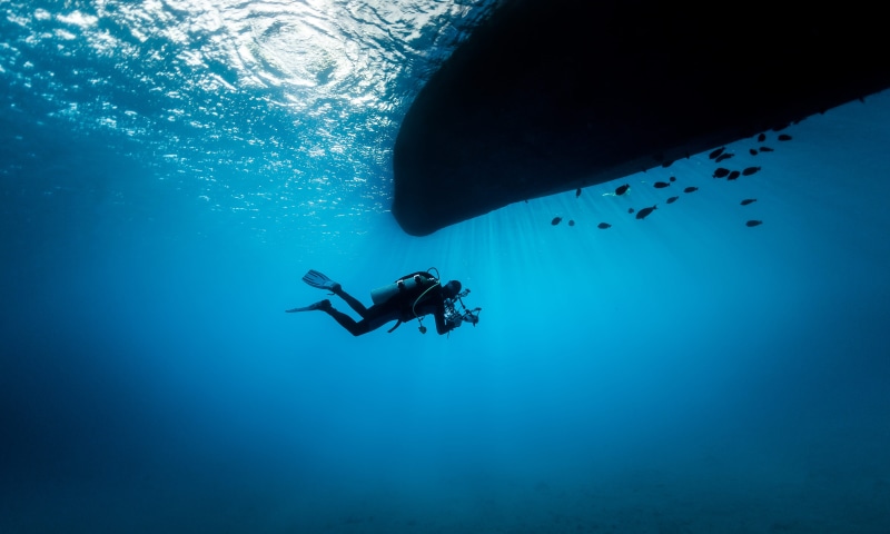 ship, nature, adventure, scuba Diving, tropical Climate, boat, deep, water, below, silhouette, undersea, underwater, 5K, extreme Sports, egypt, sport