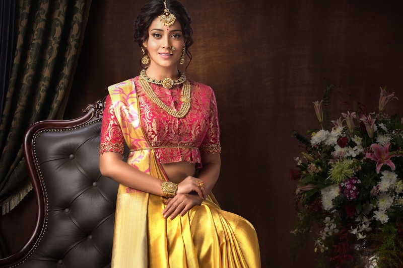 traditional clothing, shriya, front view, clothing, portrait, sari, jewelry, beauty, adult, young adult, indoors, women, young women, beautiful woman, 1080P