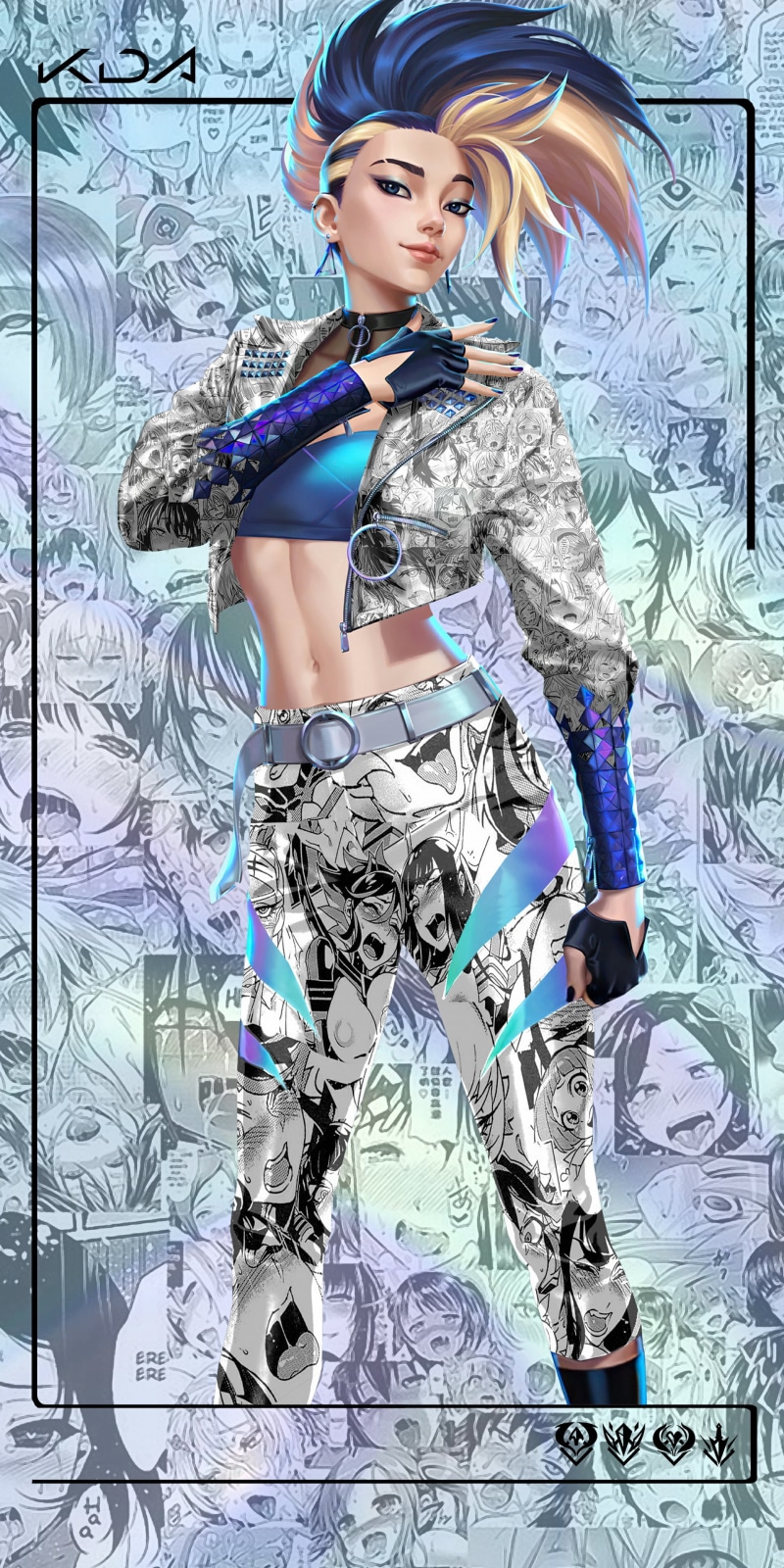 League of Legends, 4K, ahegao, Akali