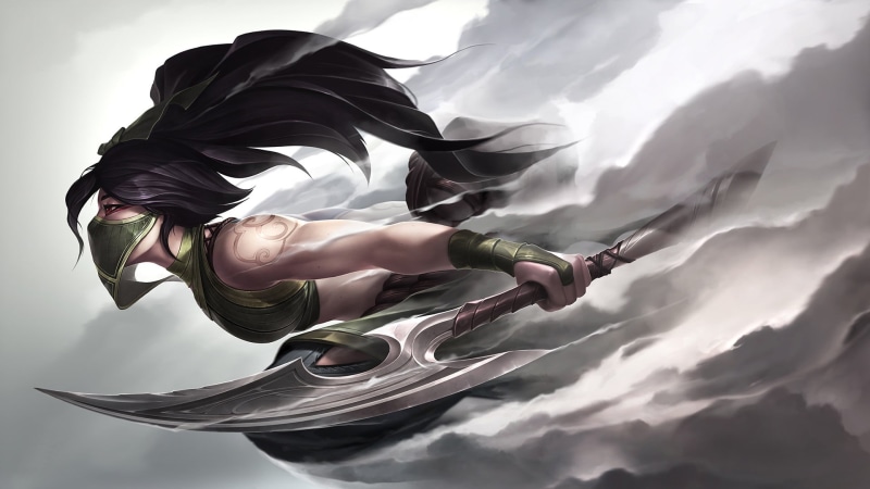 League of Legends, Riot Games, Rogue Assassin, 1080P, Akali, art, girl