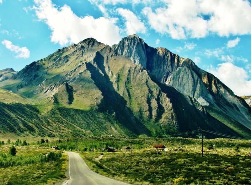 outdoors, wilderness  road, Sierra Nevada, Pacific crest, concrete, summer, infront, Convict Lake, green mountain, rural Scene, hill, geology, hiking, nature  photography