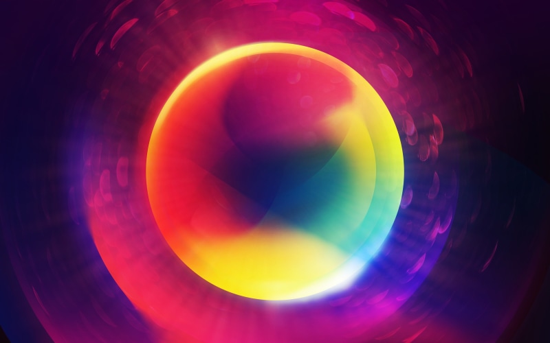 circle, orb, colorful, abstract, 4K