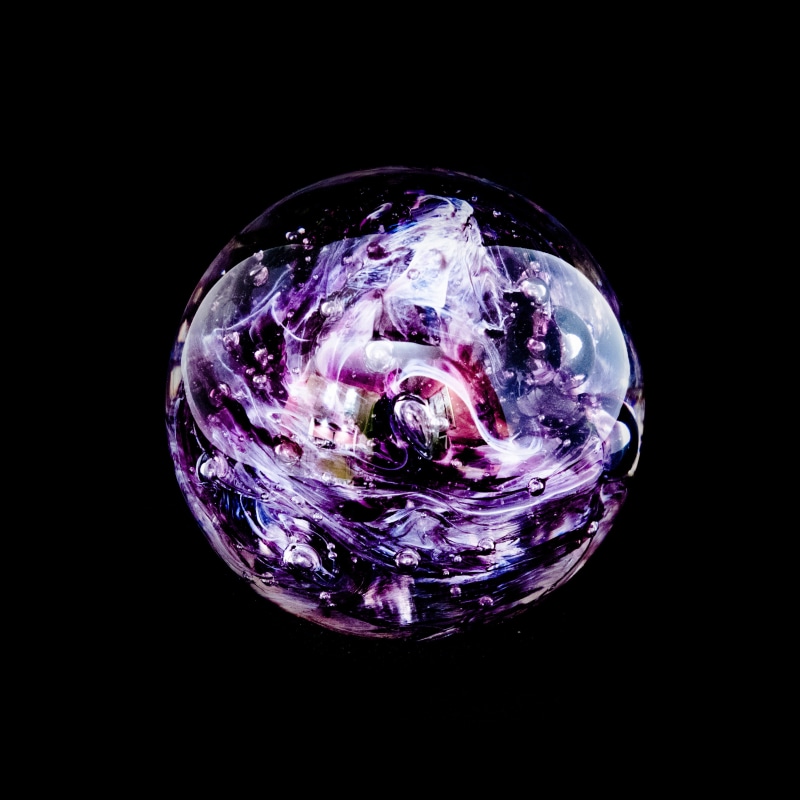 cut out, 2K, white, no people, still life, indoors, paperweight, orb, purple, ball, nature, glass, planet, planet earth, bubble, round, illustration, copy space