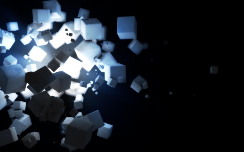 white, black, blox, 1080P, 3d and abstract, blocks