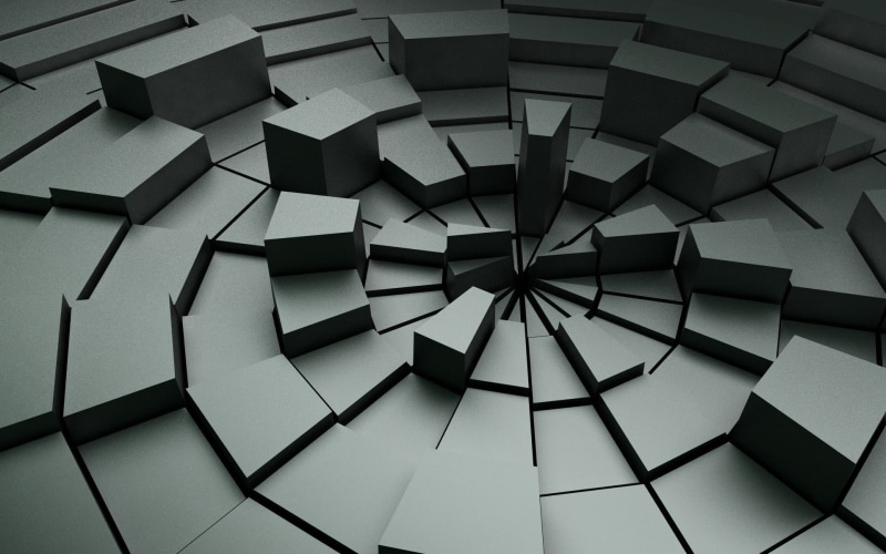 1080P, digital art monochrome abstract texture square geometry symmetry 3d 3d blocks cgi
