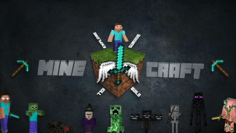 1080P, steve adventurers minecraft herobrine sword craft 3d blocks