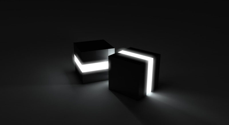 lights, studio shot, design, door, illuminated, shadow, shape, mystery, lighting equipment, boxes, 3D, entrance, indoors, 1080P, spotlight, three dimensional