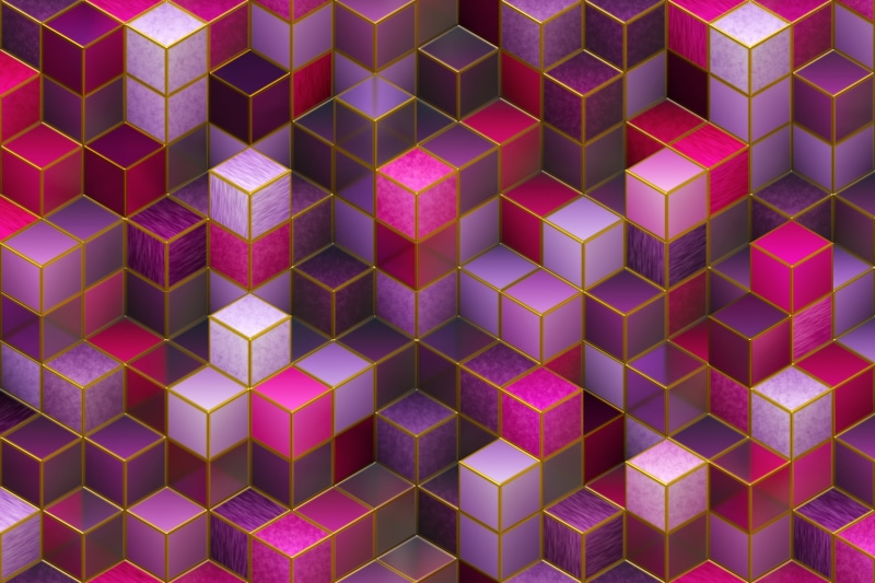 pink, abstract, indoors, purple, d, pattern, light - natural phenomenon, full frame, illuminated, design, shapes, close-up, 2K, shape, colorful, hexagon