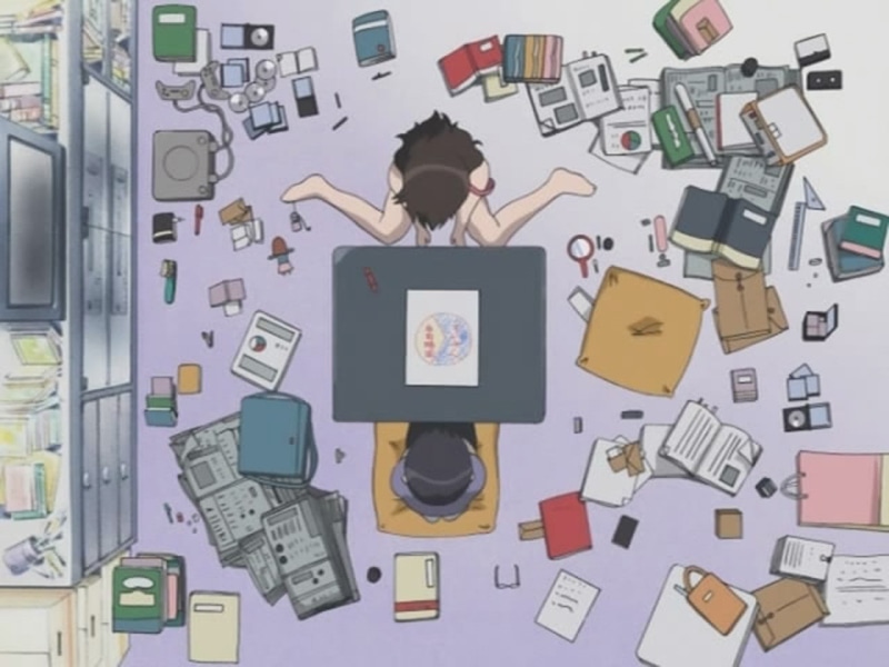 computer, abundance, desk, business, adult, human arm, arms raised, note, office, messy, Azumanga Daioh, anime, paper, young adult, paperwork, technology