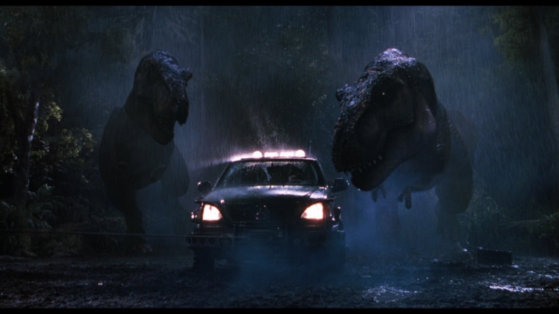 motion, transportation, 1080P, mammal, night, full length, people, warning sign, Jurassic Park, smoke - physical structure, illuminated, mode of transportation