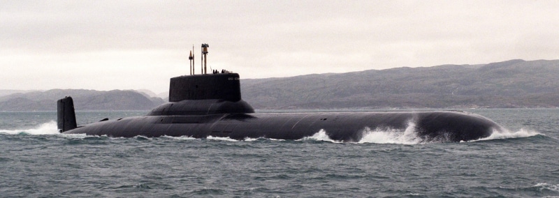 splashing, nautical vessel, Proj. 941 Akula class SSBN, transportation, no people, whale, animal wildlife, submarine, underwater, mammal, Russian Navy