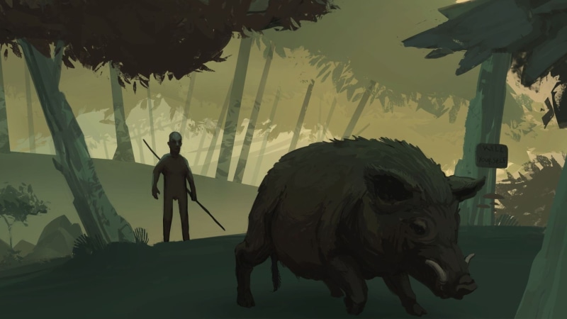 1080P, Rust (game), pigs, prehistoric, animals, boars, artwork