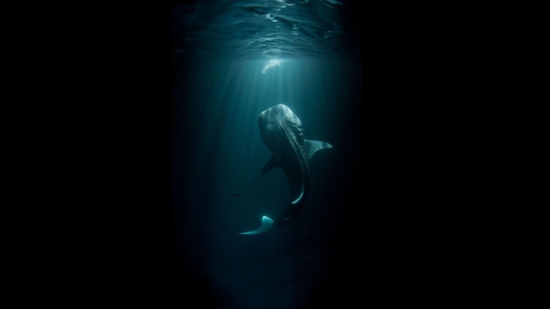 underwater, sea, animals, shark, dark, 1080P