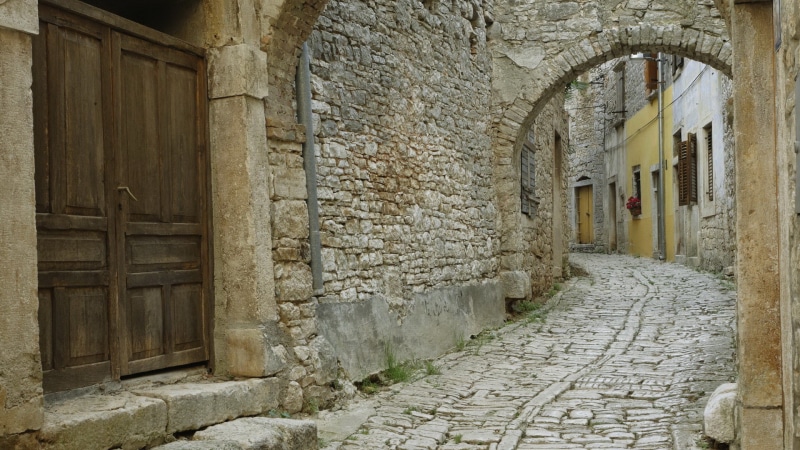 the past, alley, stone wall, architecture, ancient, footpath, built structure, building, Turkey, street, house, urban, day, old, outdoors, no people, window