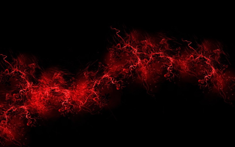 red, backdrop, dark, vibrant color, energy, sky, shape, paint, yellow, pattern, black background, 1080P, mystery, color, explosive, fractal