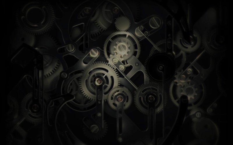 dark, mate, art, gear, illust, huawei, 4K