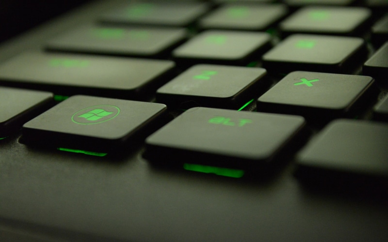 keyboard, pc, green, 1080P, computer, typing, technology