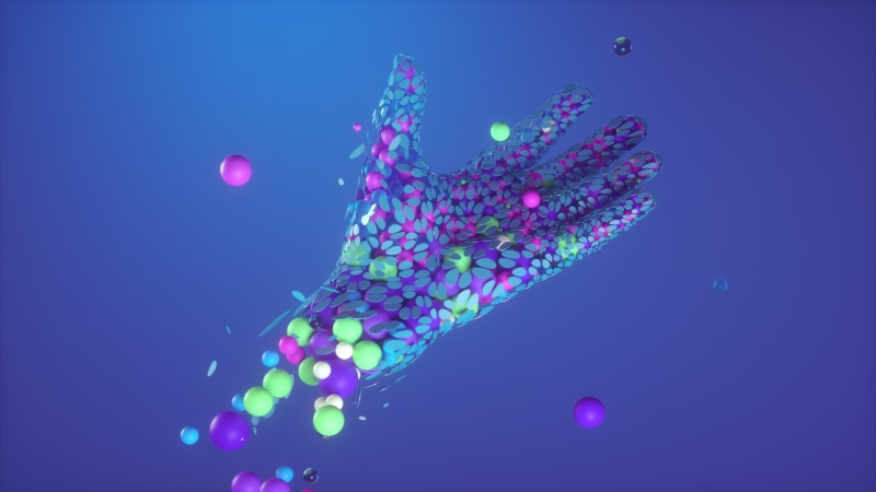 Opera browser, hands, neon, abstract, 5K