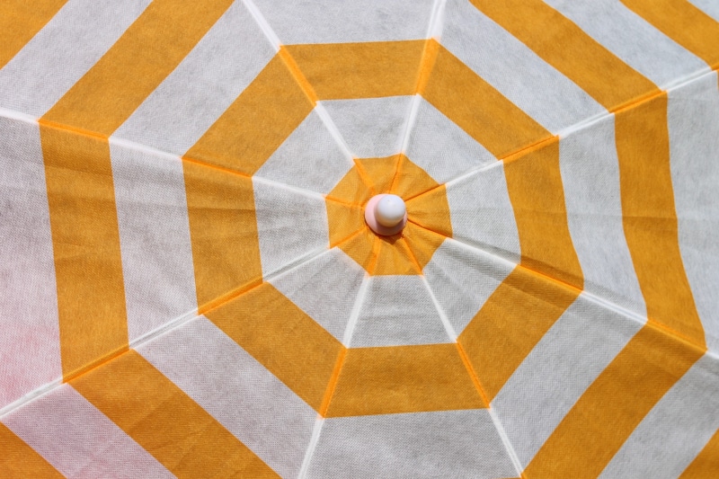 yellow, geometric shape, umbrella, 4K, screen, garden, craft, striped, indoors, summer, hell, architecture, backgrounds, built structure, low angle view